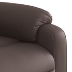 vidaXL Fauteuil inclinable Marron Similicuir