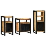 vidaXL Ensemble de mobilier de salle de bain 3 Pièces Bois Recyclé Solide
