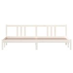 vidaXL Cadre de lit sans matelas blanc bois massif 200x200 cm