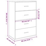 vidaXL Buffet sonoma gris 60x31x84 cm bois d'ingénierie