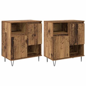 vidaXL Buffet 2 Pièces Bois ancien 60 x 35 x 70 cm