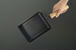 Poêle à omelette japonaise - 38 x 15cm - en acier carbone - compatible toutes plaques de cuisson