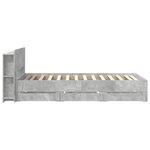vidaXL Cadre de lit avec rangement Gris béton 80 x 200 cm