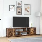 vidaXL Meuble TV chêne fumé 188 5x41x50 cm bois d'ingénierie
