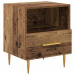 vidaXL Table de chevet Marron 40 x 35 x 47.5 cm Bois d'ingénierie
