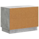 vidaXL Cabinet de chevet avec tiroir Gris béton 62 x 34 5 x 44 5 cm
