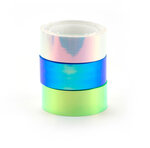 Ass. 3 Tapes Iridescent/Miroir Blanc Bleu Vert 15X5M