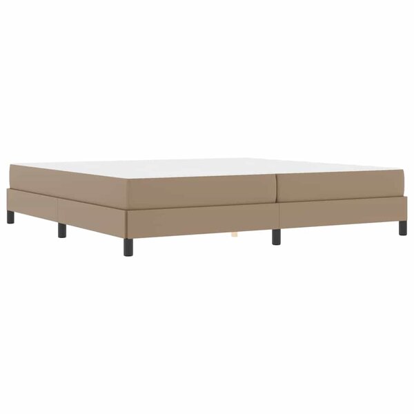 vidaXL Lit avec matelas Cappuccino 200 x 200 cm Faux cuir