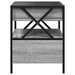 vidaXL Table de chevet avec LED infini sonoma gris 40x40x51 cm