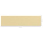 vidaXL Écran de balcon Beige 75x300 cm PEHD