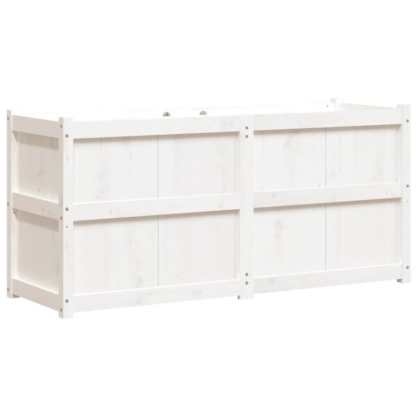 vidaXL Jardinière blanc 150x50x70 cm bois de pin massif