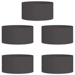 vidaXL Pots de jardin 5 Pièces Noir 40 x 40 x 20 cm Acier