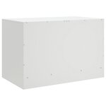 vidaXL Meubles TV 2 Pièces blanc 67x39x44 cm acier