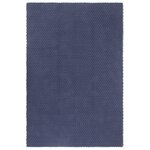 vidaXL Tapis rectangulaire Bleu marine 180x250 cm Coton