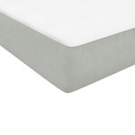 vidaXL Sommier à lattes de lit et matelas gris clair 160x220cm velours