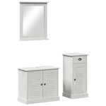 vidaXL Ensemble de mobilier de salle de bain 3 Pièces Blanc antique