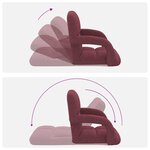 vidaXL Chaise de sol réglable avec accoudoir Bordeaux