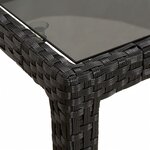vidaXL Ensemble à manger de jardin avec coussins 3 Pièces Noir