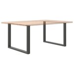 vidaXL Pieds de table à manger en U 2 pièces Anthracite 100 x (72-73) cm Acier