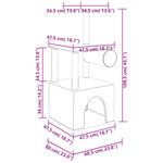 vidaXL Arbre à chat avec griffoirs en sisal crème 109 5 cm