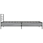 vidaXL Cadre de lit sonoma gris 100x200 cm bois d'ingénierie et métal