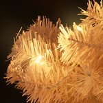 vidaXL Arbre de Noël hélicoïdal pré-éclairé et support blanc 150cm PVC