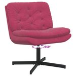 vidaXL Fauteuil relaxant pivotant Bordeaux 63 x 75 x 76 cm Velours