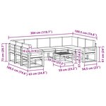 vidaXL Ensemble de canapés d'extérieur 10 Pièces Naturel et Beige