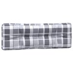 vidaXL Coussins de palette 2 Pièces motif à carreaux gris tissu