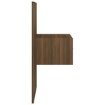 vidaXL Table de chevet murale Chêne marron