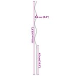 Supports de plantes en spirale vidaXL 20 Pièces 110 cm en acier