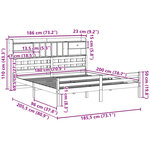vidaXL Lit bibliothèque sans matelas blanc 180x200 cm bois pin massif