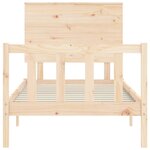 vidaXL Cadre de lit et tête de lit 100x200 cm bois massif