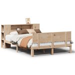 vidaXL Lit bibliothèque sans matelas 120x190 cm bois de pin massif