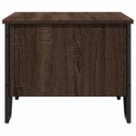 vidaXL Table basse chêne marron 75x51x40 cm bois d'ingénierie