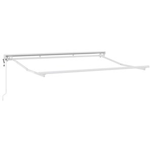vidaXL Cadre de store rétractable électrique Blanc 3 5 x 2 5 m Acier