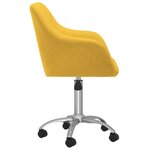 Vidaxl chaises pivotantes à manger lot de 2 jaune tissu