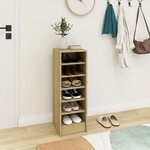 vidaXL Armoire à chaussures Chêne Sonoma 31 5x35x90 cm Bois ingénierie