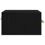 vidaXL Cabinets de chevet 2 Pièces Mur noir chêne 35x35x20 cm