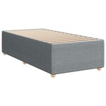 vidaXL Sommier à lattes de lit avec matelas Gris clair 100x200cm Tissu