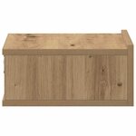 vidaXL Table de chevet flottante chêne artisanal bois d'ingénierie