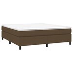vidaXL Sommier à lattes de lit avec matelas Marron foncé 180x200 cm
