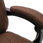 vidaXL Chaise de bureau de massage Marron Tissu