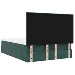 vidaXL Cadre de lit ottoman avec matelas vert foncé 140x190 cm velours