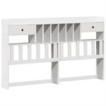 vidaXL Cadre de lit sans matelas blanc 180x200 cm bois massif de pin