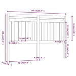 vidaXL Tête de lit Gris 166x4x100 cm Bois massif de pin