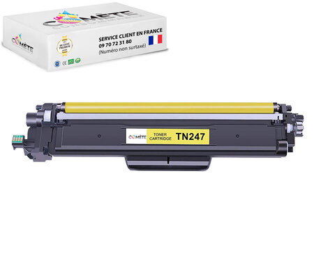 Tn247 - 1 toner compatible avec brother tn247 jaune