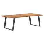 vidaXL Table à manger et bord naturel bois massif chêne rectangulaire