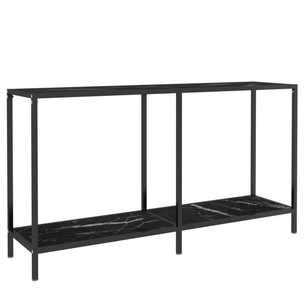 vidaXL Table console Noir 140x35x75 5 cm Verre trempé