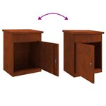 vidaXL Boîte de dépôt de colis Rouillé 47 5 x 38 x 59 cm Acier patiné